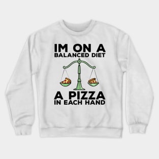 Funny Diet Pizza Meme Weightloss Gym Workout Fitness Gift Crewneck Sweatshirt